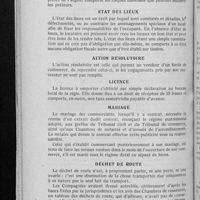 0810 - Page 788 - Renseignements d'ordre commercial. Prêt commercial / Etat des lieux / Action résolutoire / Licence / Mariage / Déchet de route