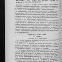 0814 - Page 792 - Jurisprudence professionnelle. Jugement concernant l'action intentée par l'union mutualiste des cantons de Roubaix contre les Syndicats de réglementation / Tribunal de la Seine