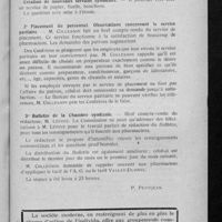 0927 - Page 901 - Compte-rendu des travaux de la 1re commission du 29 octobre 1928. 1° Service syndicaux / 2° Placement du personnel. Observations concernant le service paritaire / 3° Bulletin de la Chambre syndicale