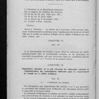0948 - Page 922 - Nouveau décret complétant le décret du 9 novembre 1924 sur le forfait en matière d'impôt sur le chiffre d'affaires