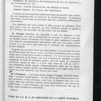 0025 - Page 19 - Conseil d'administration. Compte-rendu de la séance du mercredi 9 janvier 1935. La caisse d'allocations familiales des professions médicales / Tarif de l'A. M. G du ministère de la santé publique