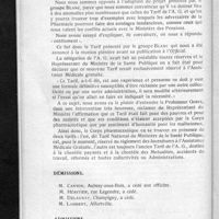 0026 - Page 20 - Conseil d'administration. Compte-rendu de la séance du mercredi 9 janvier 1935. Tarif de l'A. M. G du ministère de la santé publique / Démissions / Admissions