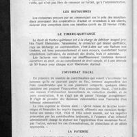 0054 - Page 48 - Renseignements divers d'ordre fiscal. Forfait obligatoire / Les ristournes / Le timbre-quittance / Concordat fiscal / La patente