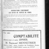 0625 - Page 591 - Le règlement du prix de vente des fonds de commerce. Quelques précisions sur les principales dispositions de la loi du 29 juin 1935 / Dispositions concernant les actes de ventes de fonds