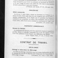 0634 - Page 600 - Jurisprudence commerciale. Nom commercial / Procédure / Propriété commerciale / Contrat de travail. Délai-congé / Gratifications