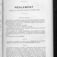 0711 - Page 673 - Conseil de famille des Assurances sociales. Règlement adopté par l'Assemblée générale de l'année 1931