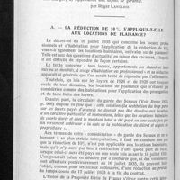 0796 - Page 754 - La réduction des loyers professionnels et d'habitation. a) Locations de plaisance ; b) Garages d'automobiles ; c) Application aux charges ; d) Application aux dépôts de garantie par Roger Langlois