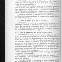 0848 - Page 802 - Conseil d'administration. Compte rendu de la Séance du Mercredi 9 Novembre. La loi de huit heures et les heures de dérogation