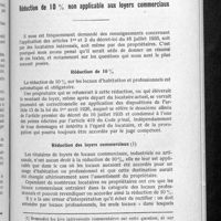 0891 - Page 845 - Réduction des loyers. Réduction de 10 % non applicable aux loyers commerciaux