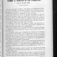 0893 - Page 847 - Fonds de commerce. Payement et réduction du prix d'acquisition (Loi du 29 juin 1935)