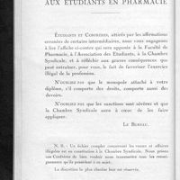 0012 - Page 6 - A nos confrères aux étudiants en pharmacie
