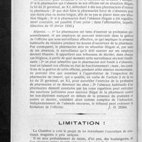 0218 - Page 210 - Exercice de la pharmacie - Absence du titulaire / Limitation !