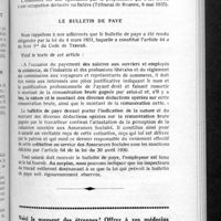 0325 - Page 313 - Jurisprudence commerciale. Le droit de reprise du propriétaire de locaux commerciaux peut être frauduleux / Le Bulletin de paye