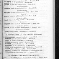 0711 - Page I - Conseil d'administration pour l'année 1936-1937