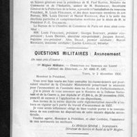 0010 - Page 4 - Dernières nouvelles / Questions militaires : Avancement / Service militaire des étudiants en médecine et en pharmacie