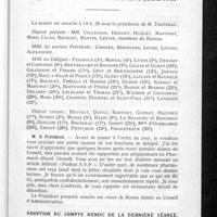 0017 - Page 11 - Conseil d'administration. Compte rendu de la séance du mercredi 13 janvier 1937. Adoption du compte rendu de la dernière séance