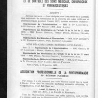 0046 - Page 40 - Victimes de guerre. Commission tripartite supérieure de surveillance et de contrôle des soins médicaux, chirurgicaux et pharmaceutiques / Association professionnelle de la phytopharmacie. IVe réunion plénière
