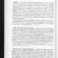 0070 - Page 64 - Jurisprudence prudhomale. Arrêts et décisions récents (Suite). Indemnité de congédiement. Renonciation / Maladie / Mise à pied (par suite de chômage) / Mise à pied par mesure disciplinaire / Modification des conditions du travail