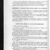 0082 - Page 76 - Les congés payés. Conditions à remplir pour avoir droit aux vacances / Durée des congés et leur détermination