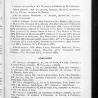 0118 - Page 109 - Conseil d'administration. Compte rendu de la séance du mercredi 10 février 1937. Admissions / Candidatures