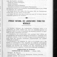 0136 - Page 127 - Prix de fondation d l'Association syndicale des biologistes pharmaciens. Règlement / Syndicat national des laboratoires d'analyses médicales