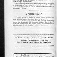 0197 - Page 184 - Dernières nouvelles. Bal de la pharmacie française / Communiqué
