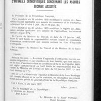 0320 - Page 301 - Ministère du travail. Pourcentage de réduction applicable aux frais d'appareils orthopédiques concernant les assurés sociaux assistés