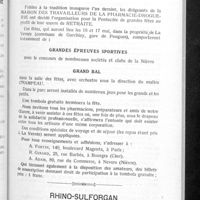 0330 - Page 311 - Maison des travailleurs de la pharmacie-droguerie. Les fêtes de la Vernée / Rhino-sulforgan