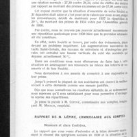 0591 - Page 560 - Société mutuelle d'assurances contre le bris des glaces et tous dégâts matériels entre pharmaciens. Procès-verbal de l'Assemblée générale ordinaire n° 32 du 23 juin 1937. Rapport du Conseil d'administration / Rapport de M. Lépine...