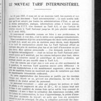 0598 - Page 567 - Chronique du S.T.S. Le nouveau tarif interministériel
