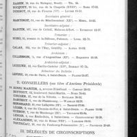 0622 - Page I - Conseil d'administration pour l'année 1937-1938
