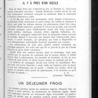 0680 - Page 645 - Varia. Comment on exerçait la médecine en Limousin, il y a près d'un siècle / Un déjeuner froid