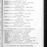 0690 - Page I - Conseil d'administration pour l'année 1937-1938