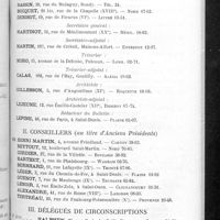 0790 - Page I - Conseil d'administration pour l'année 1937-1938
