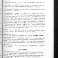 0890 - Page 843 - Conseil d'administration. Compte rendu de la séance du vendredi 12 novembre. Adoption du compte rendu de la dernière séance / Admissions
