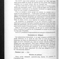 0899 - Page 852 - Conseil d'administration. Compte rendu de la séance du vendredi 12 novembre. Renouvellement de nos délégués aux commissions de controle pour l'article 64 / Contrat collectif