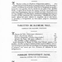 0036 - Page 4 - Extrait de réglisse. Extractum radicis glycyrrhizae / Tablettes de baume de tolu. Tabellae cum balsamo tolutano / Pommade épispastique jaune. Pomatum luteum cum cantharidibus