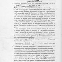 0020 - Page 20 - Quatrième question. Étude des procédés à suivre pour constater sa présence soit avant, soit après la mort
