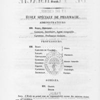 0034 - Page sans numérotation - [Liste des professeurs de la faculté de médecine et de l'école spéciale de pharmacie]