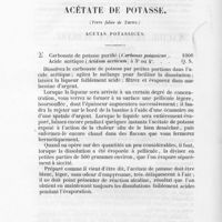 0010 - Page 8 - Acétate de potasse. (Terre foliée de Tartre). Acetas potassicus