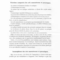 0018 - Page 12 - Réactions comparée des sels ammoniacaux et potassiques / Isomorphisme des sels ammoniacaux et potassiques