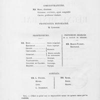 0004 - Page sans numérotation - [Liste des professeurs de l'école supérieure de pharmacie et de la faculté de médecine]