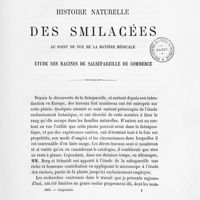 0007 - Page 5 - Histoire naturelle des smilacées. Au point de vue de la matière médicale. Étude des racines de salsepareille du commerce