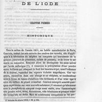 0011 - Page 9 - Étude chimique de l'iode. Chapitre premier. Historique