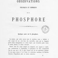 0011 - Page 9 - Observations physiques et chimiques sur le phosphore. Quelques mots sur le phosphore
