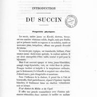 0011 - Page 7 - Introduction. Du succin. Propriétés physiques