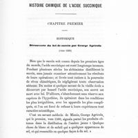 0021 - Page 17 - Histoire chimique de l'acide succinique. Chapitre premier. Historique. Découverte du sel de succin par George Agricola (vers 1560)