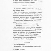 0111 - Page 101 - Cyanhydrate de chloral / Métachloral