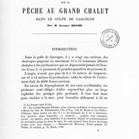 0011 - Page 1 - Étude générale sur la péché au grand chalut dans le golfe de Gascogne. Introduction