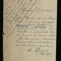 0001 - Page sans numérotation - [Lettre du 27 juin 1887 de B. Dupuy au Secrétaire de la Faculté de pharmacie]
